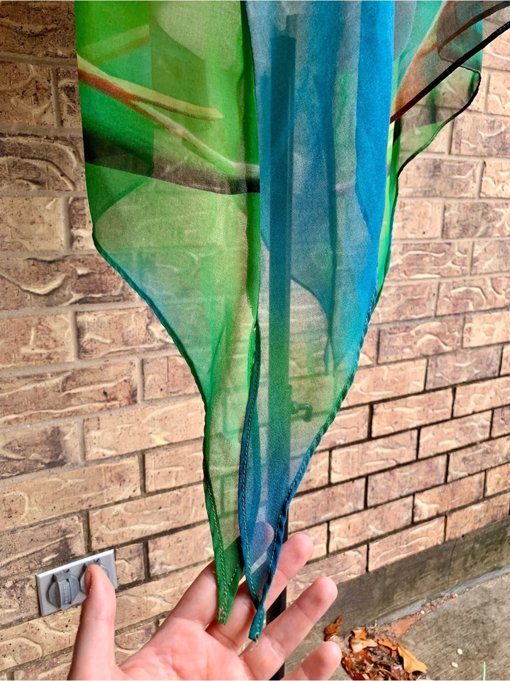 Unique Vintage Style Tropical Bird of Paradise Print Sheer Poncho Top - Picture 9 of 10